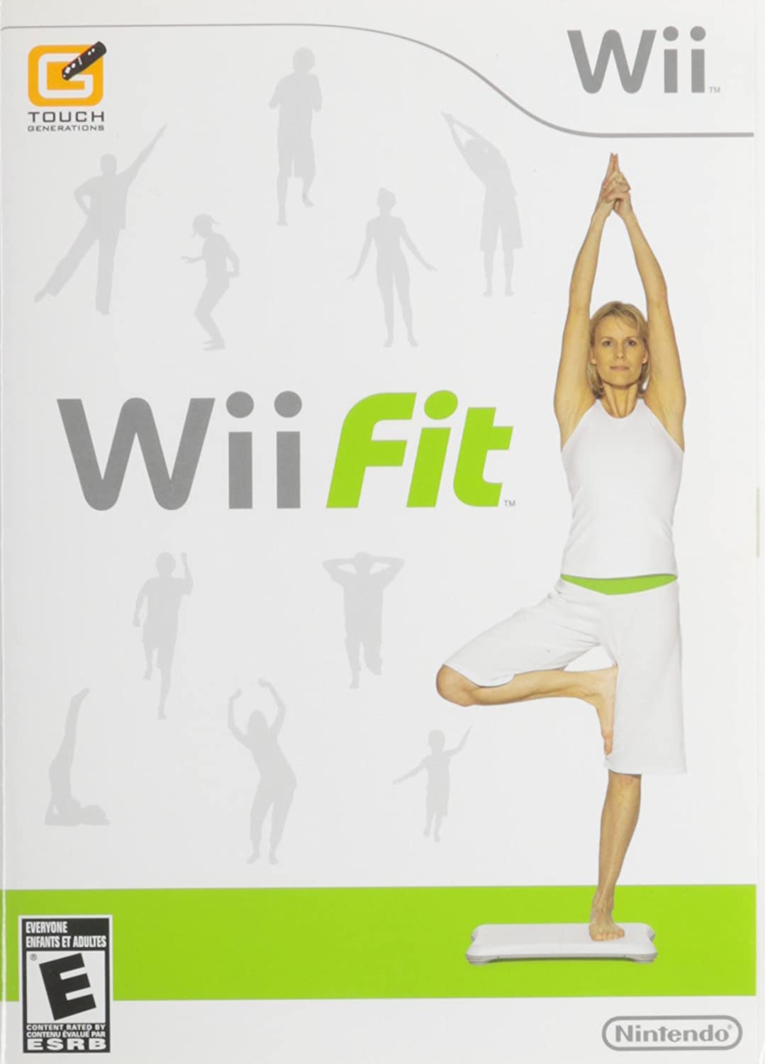 WiiFit  WiiFit is the original fitness game that motivates players to get up and moving towards a healthier lifestyle. Try your hand at yoga, strength training, aerobics and balance games, all from the comfort of your own living room!